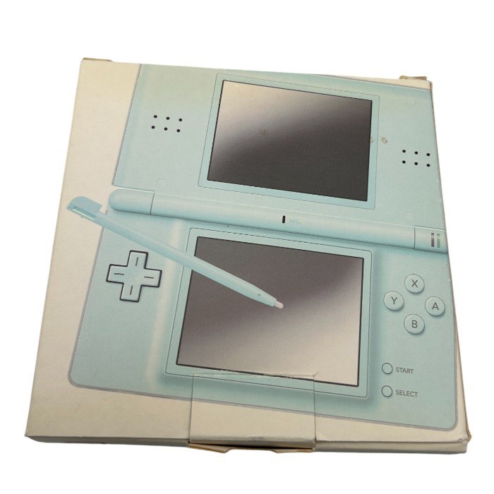 任天堂 DS Lite USG-001 アイスブルー 本体 Nintendo 箱付 充電器付 タッチペン付 ゲーム ハード 中古 W4