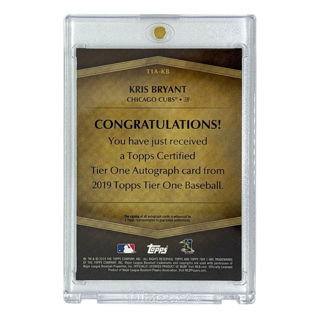 TOPPS MLBカード TIER ONE KRIS BRYANT CHICAGO CUBS /10 #T1A-KB 中古 IT1