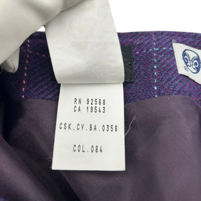 iCB アイシービー Alexanders ウール チェック スカート JPN11 タイト レディース パープル 秋 冬 中古 W4