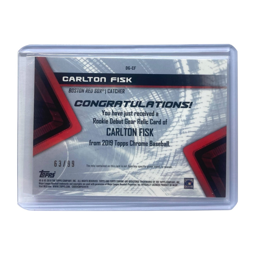 TOPPS MLBカード CHROME CARLTON FISK RED SOX 63/99 #DG-CF 中古 IT2