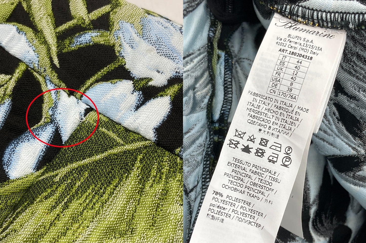 Blumarine ブルマリン 花柄 フレアスカート サイズ IT44 中古 D4
