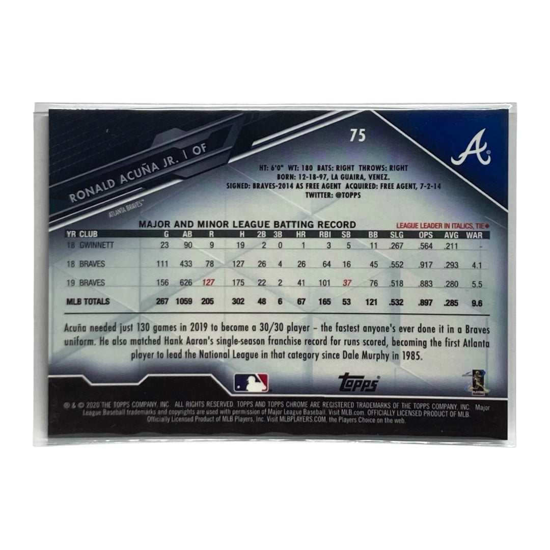 TOPPS MLBカード CHROME RONALD ACUNA JR. BRAVES #75 中古 IT2