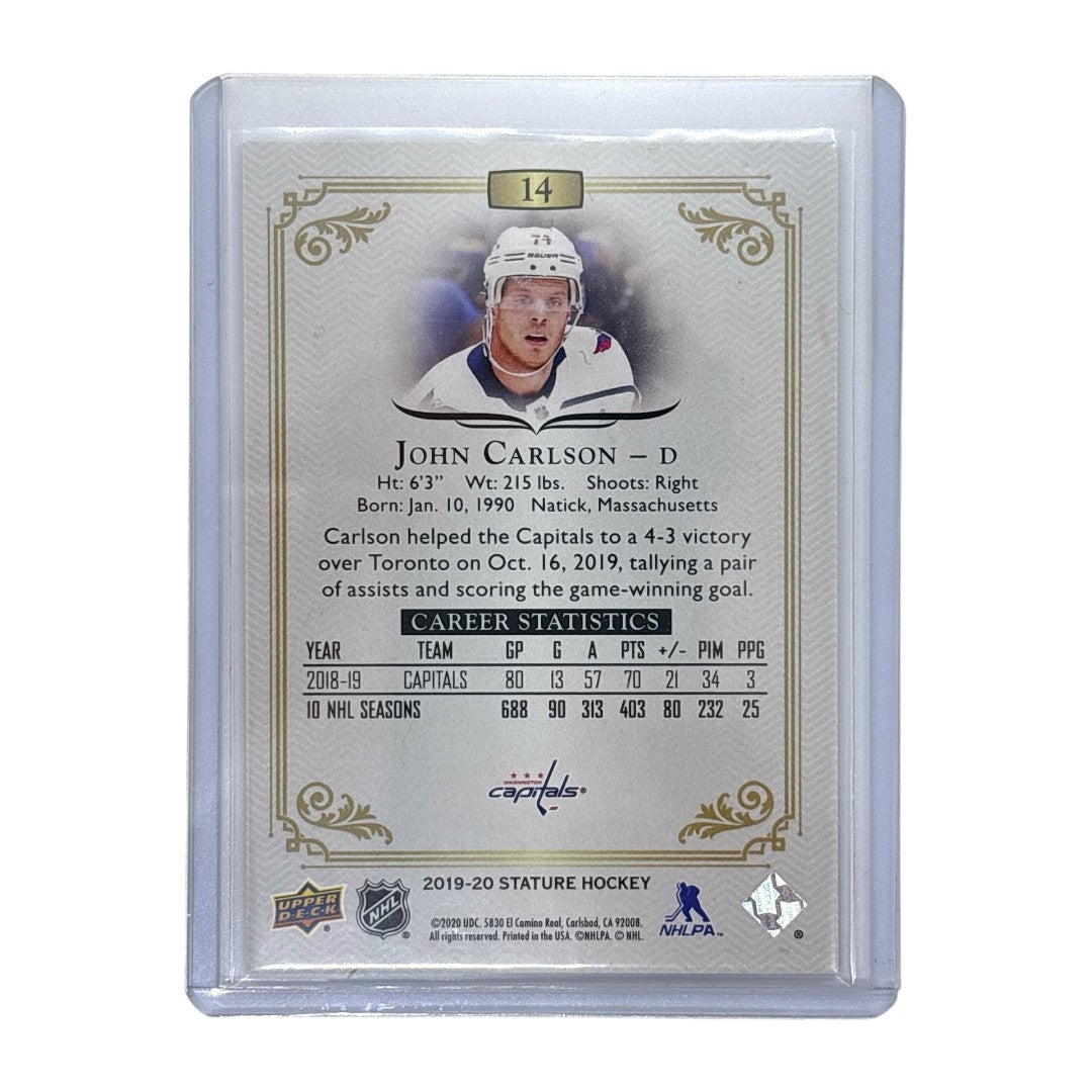 UPPER DECK NHLカード STATURE JOHN CARLSON CAPITALS 07/15 #14 中古 IT1