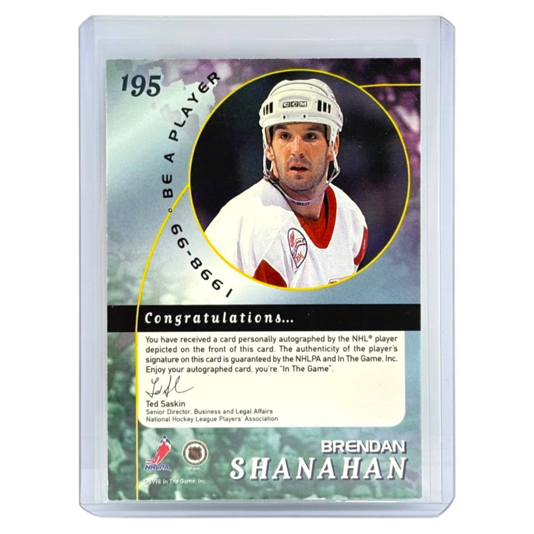In The Game NHLカード BE A PLAYER BRENDAN SHANAHAN DETROIT RED WINGS #195 中古 IT1