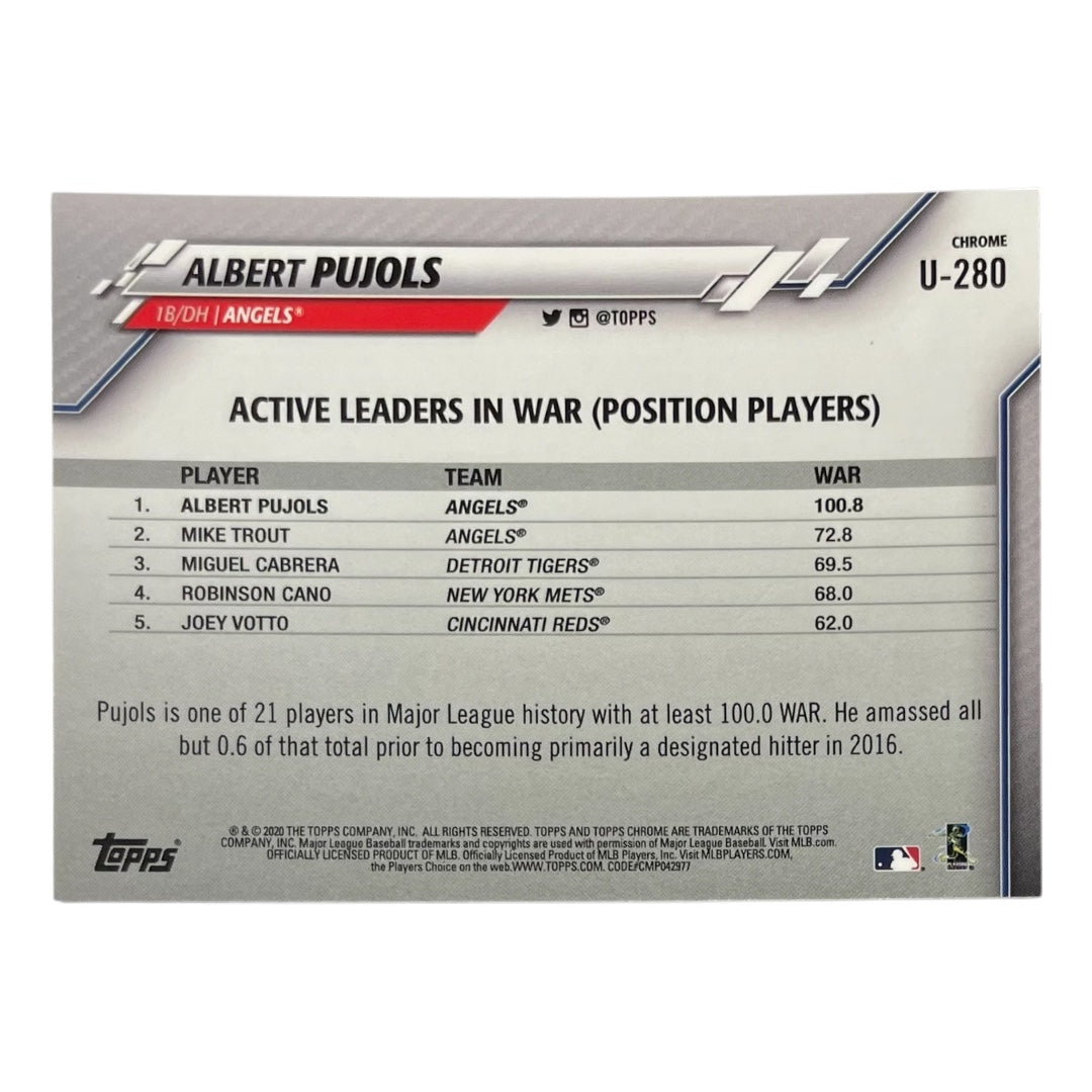 TOPPS MLBカード CHROME ALBERT PUJOLS ANGELS #U-280 中古 IT2