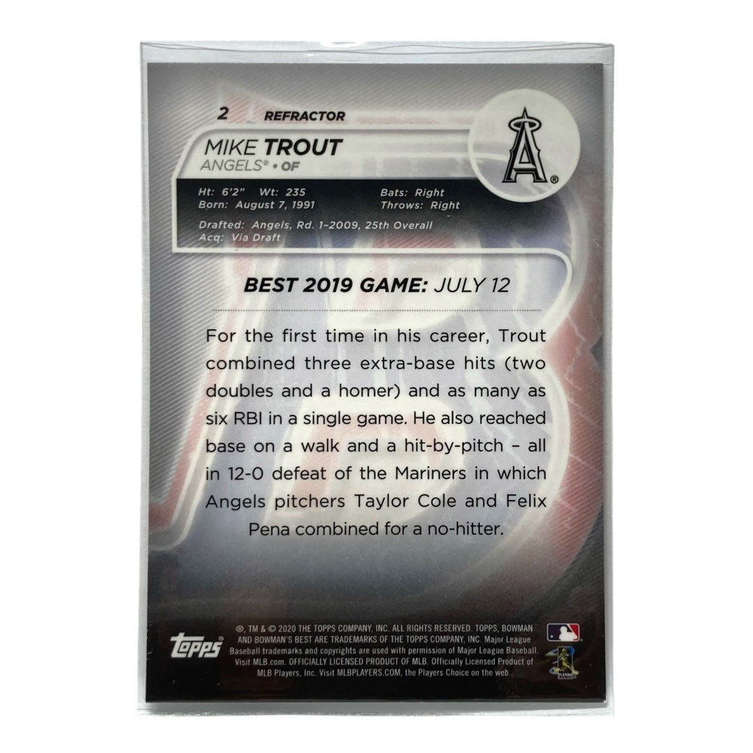 TOPPS MLBカード BOWMAN'S BEST MIKE TROUT ANGELS #2 中古 IT2