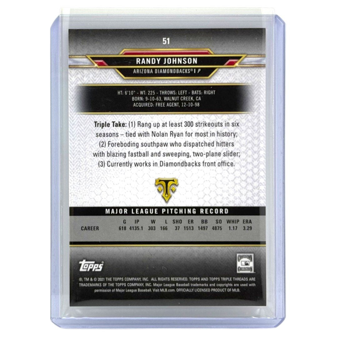 TOPPS MLBカード TRIPLE THREADS RANDY JOHNSON ARIZONA DIAMONDBACKS /50 #51 中古 IT1