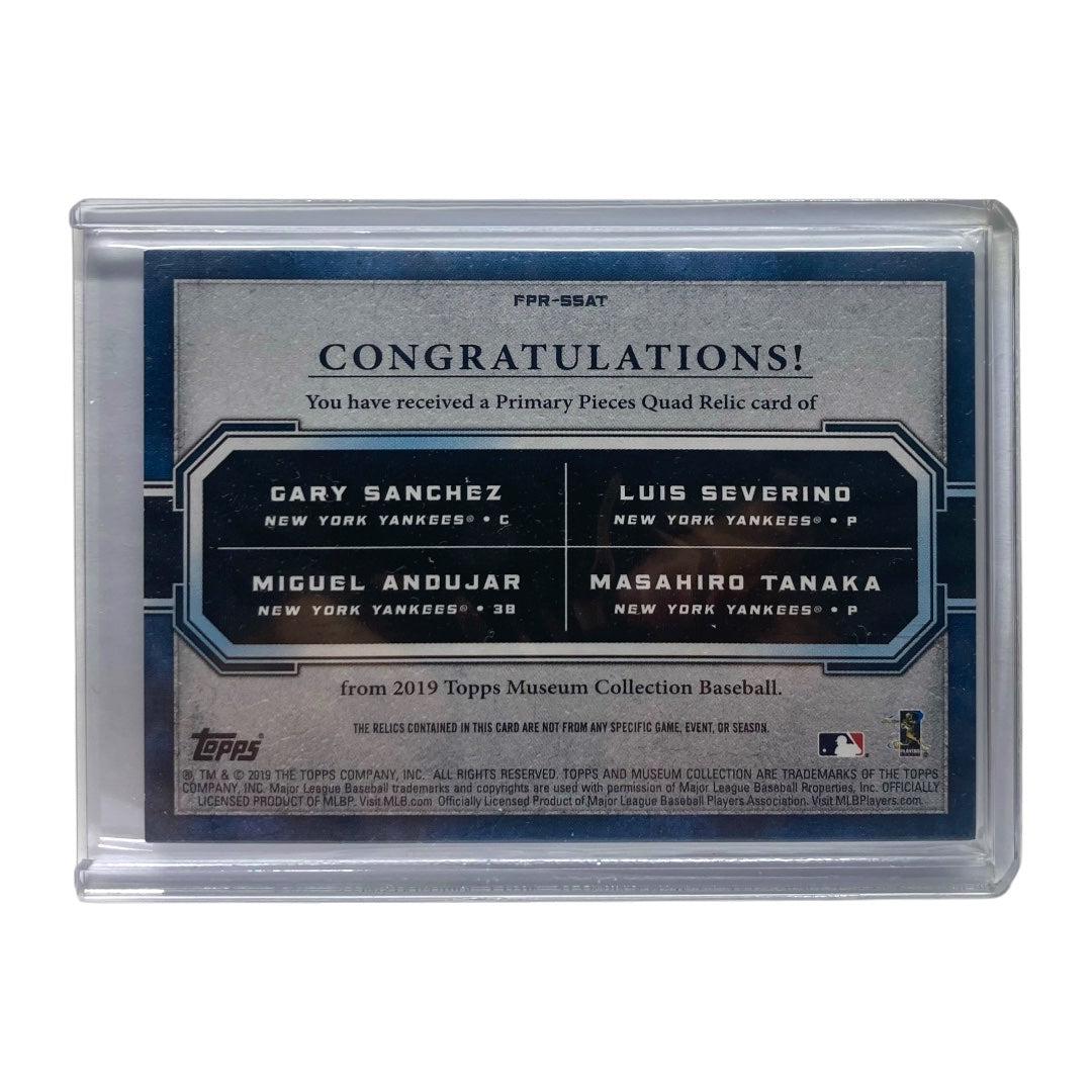 TOPPS MLBカード MUSEUM COLLECTION GARY SANCHEZ MIGUEL ANDUJAR LUIS SEVERINO MASAHIRO TANAKA YANKEES 20/99 #FPR-SSAT 中古 IT2
