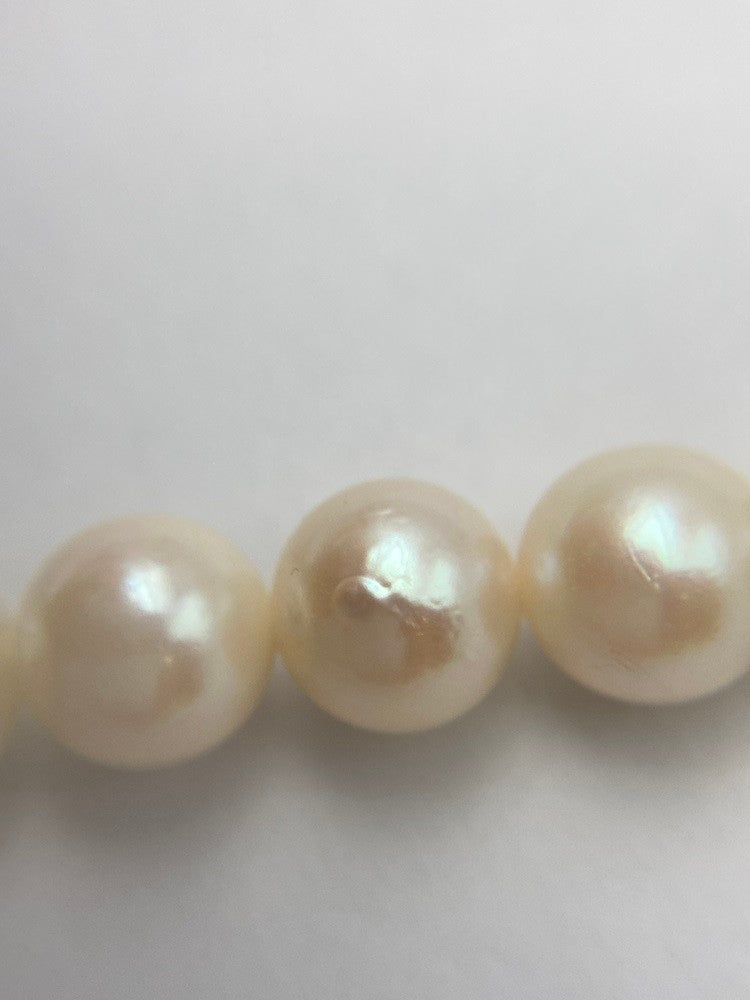 5.5~6.0mm パール ネックレス シルバー 中古 D4
