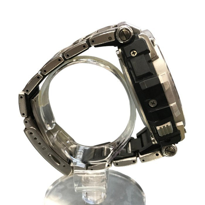 CASIO G-SHOCK MTG 腕時計 メンズ GPS ハイブリッド電波ソーラー タフソーラー アナログ シルバー/ブラック MTG-G1000D-1AJF 中古 T1