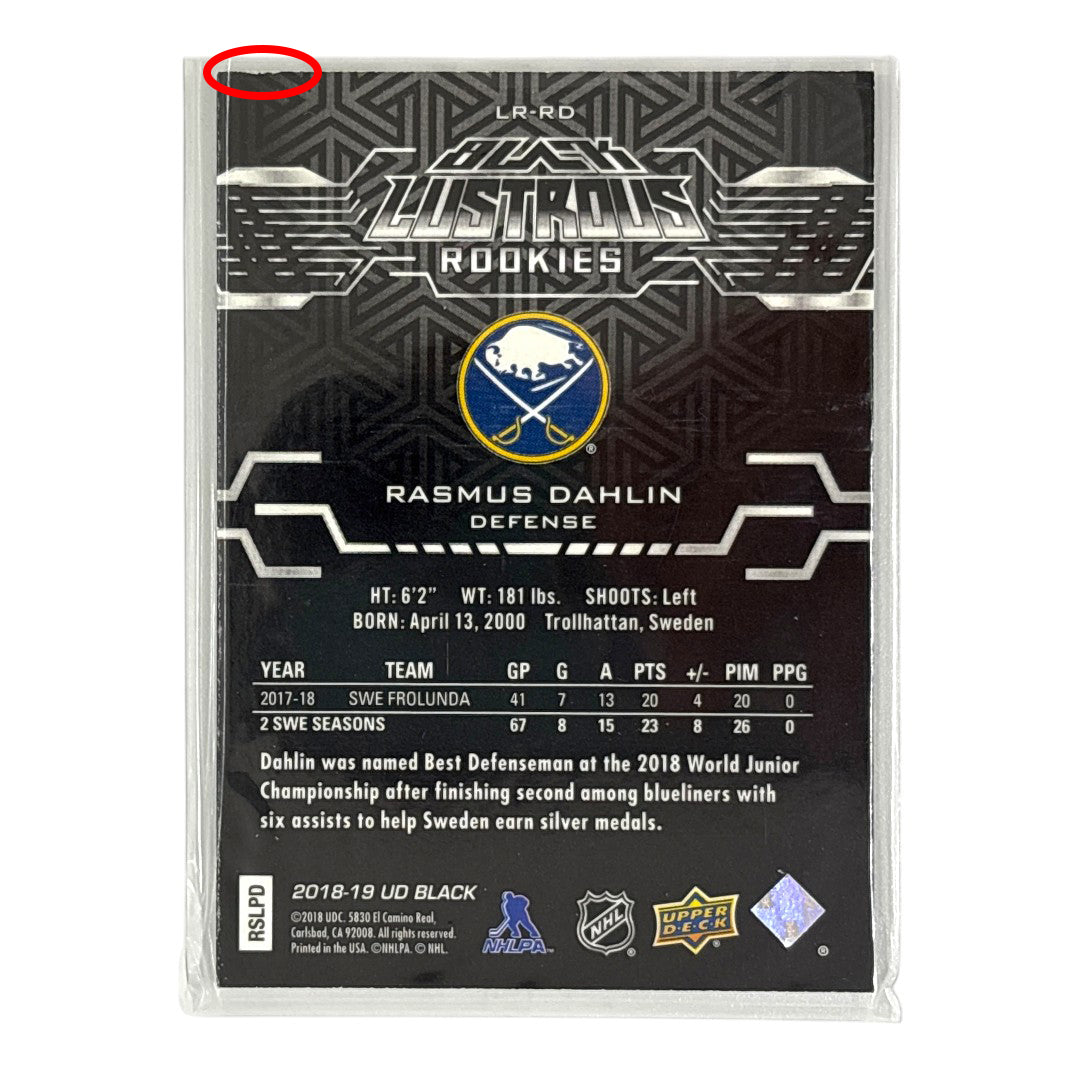 UPPER DECK NHLカード BLACK RASMUS DAHLIN SABRES /299 #LR-RD 中古 IT1