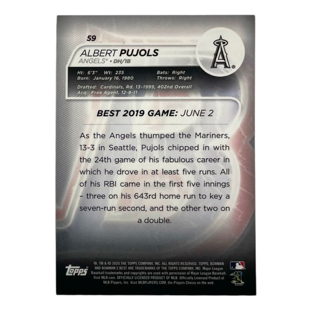 TOPPS MLBカード BOWMAN'S BEST ALBERT PUJOLS ANGELS /150 #59 中古 IT2
