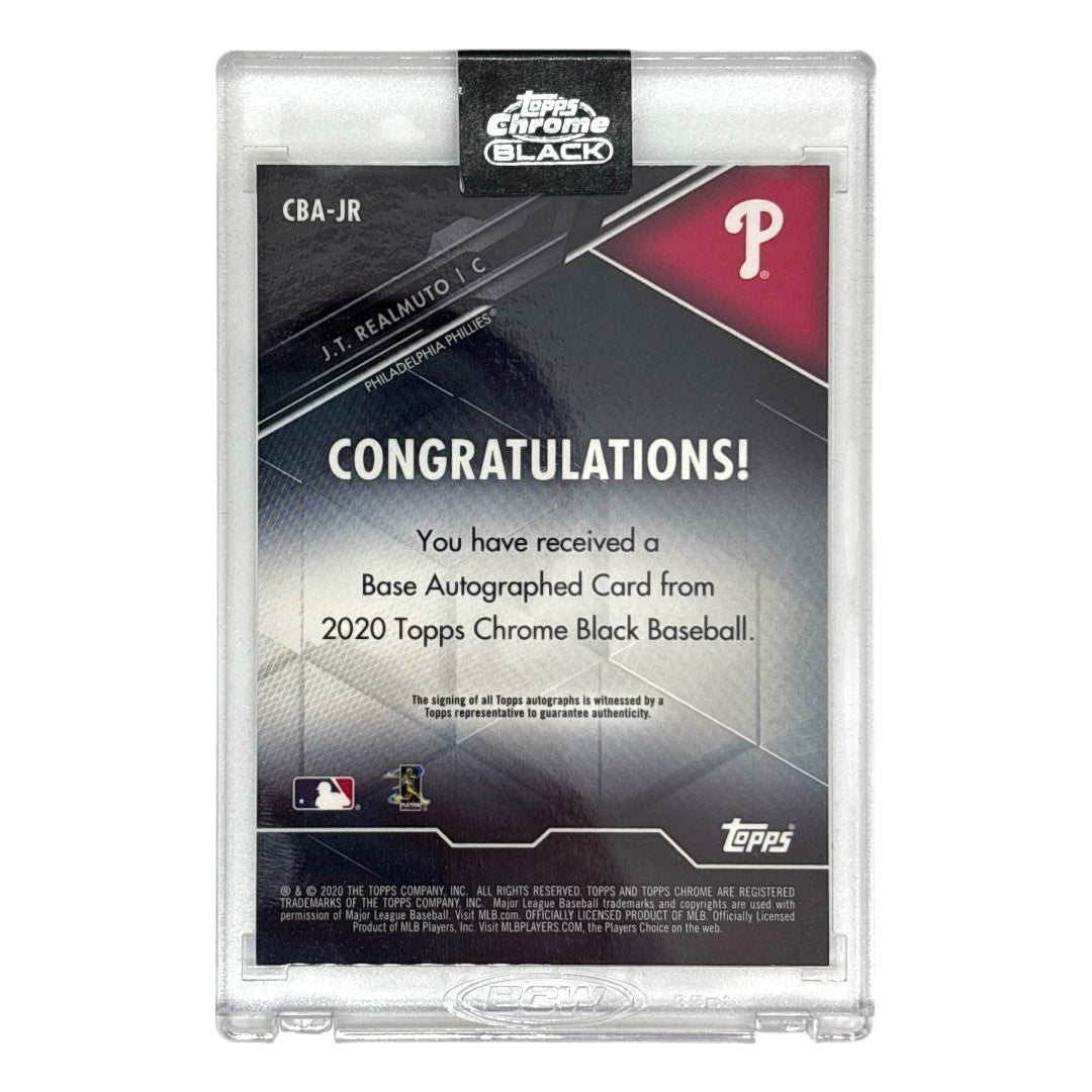 未開封品 TOPPS MLBカード CHROME BLACK J.T. REALMUTO PHILADELPHIA PHILLIES #CBA-JR 中古 IT1