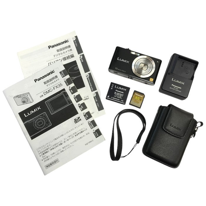 Panasonic パナソニック LUMIX ルミックス コンパクトデジタルカメラ エクストラブラック 光学4倍ズーム 広角25mm DMC-FX35-K 中古 T1