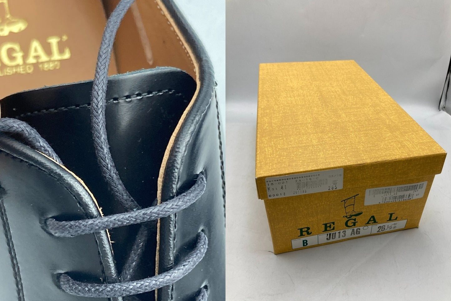 REGAL リーガル プレーントゥ 外羽根 ビジネスシューズ JU13AG サイズ26.5cm メンズ 中古 D4