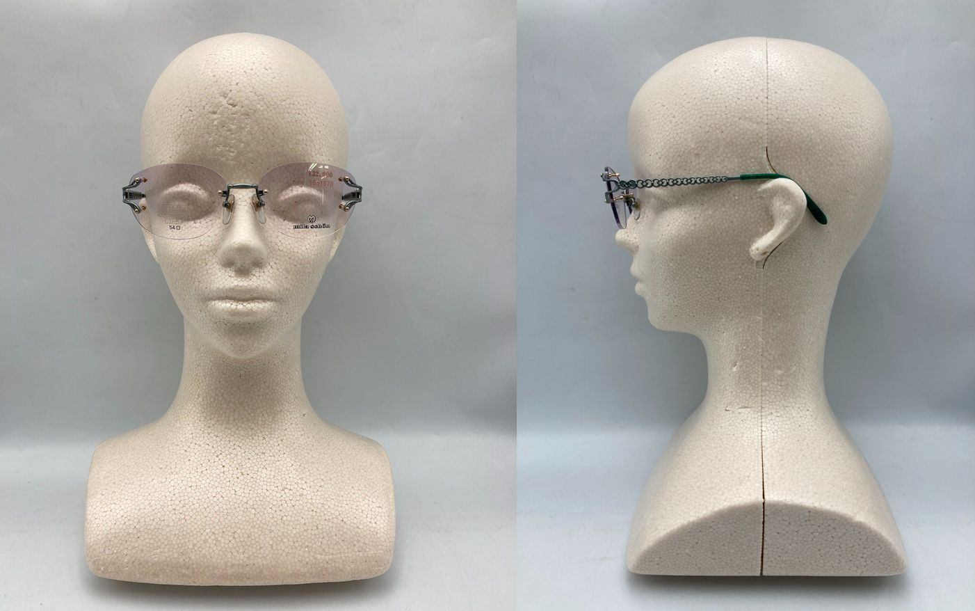 mila schon ミラショーン ニッケルフリー リムレス メガネフレーム MS-4449 中古 D4