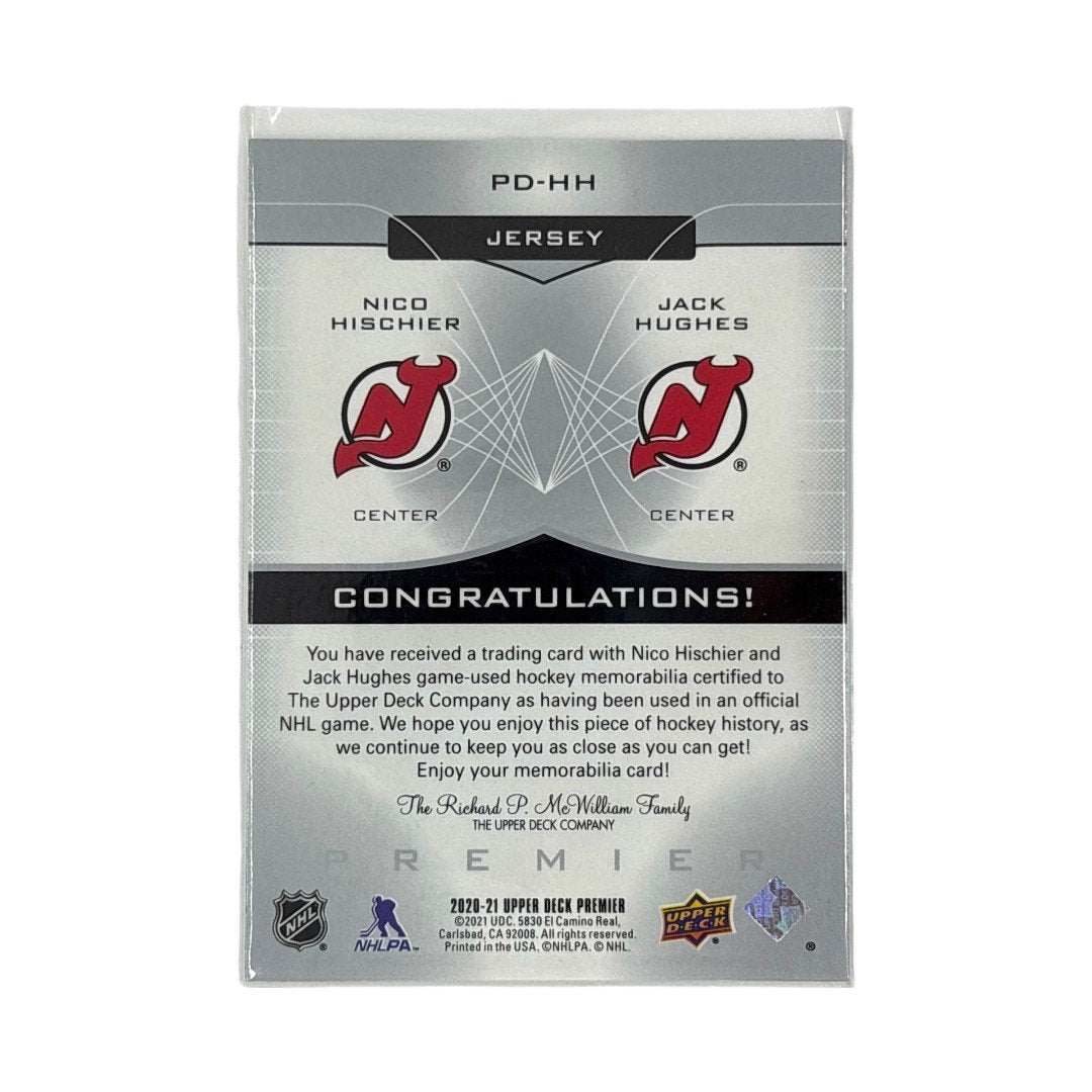 UPPER DECK NHLカード PREMIER NICO HISCHIER JACK HUGHES DEVILS 22/99 #PD-HH 中古 IT1