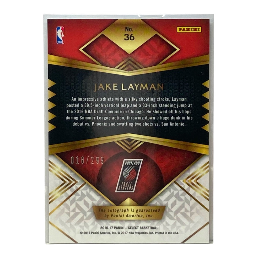 PANINI NBAカード SELECT JAKE LAYMAN TRAIL BLAZERS 016/299 #36 中古 IT2