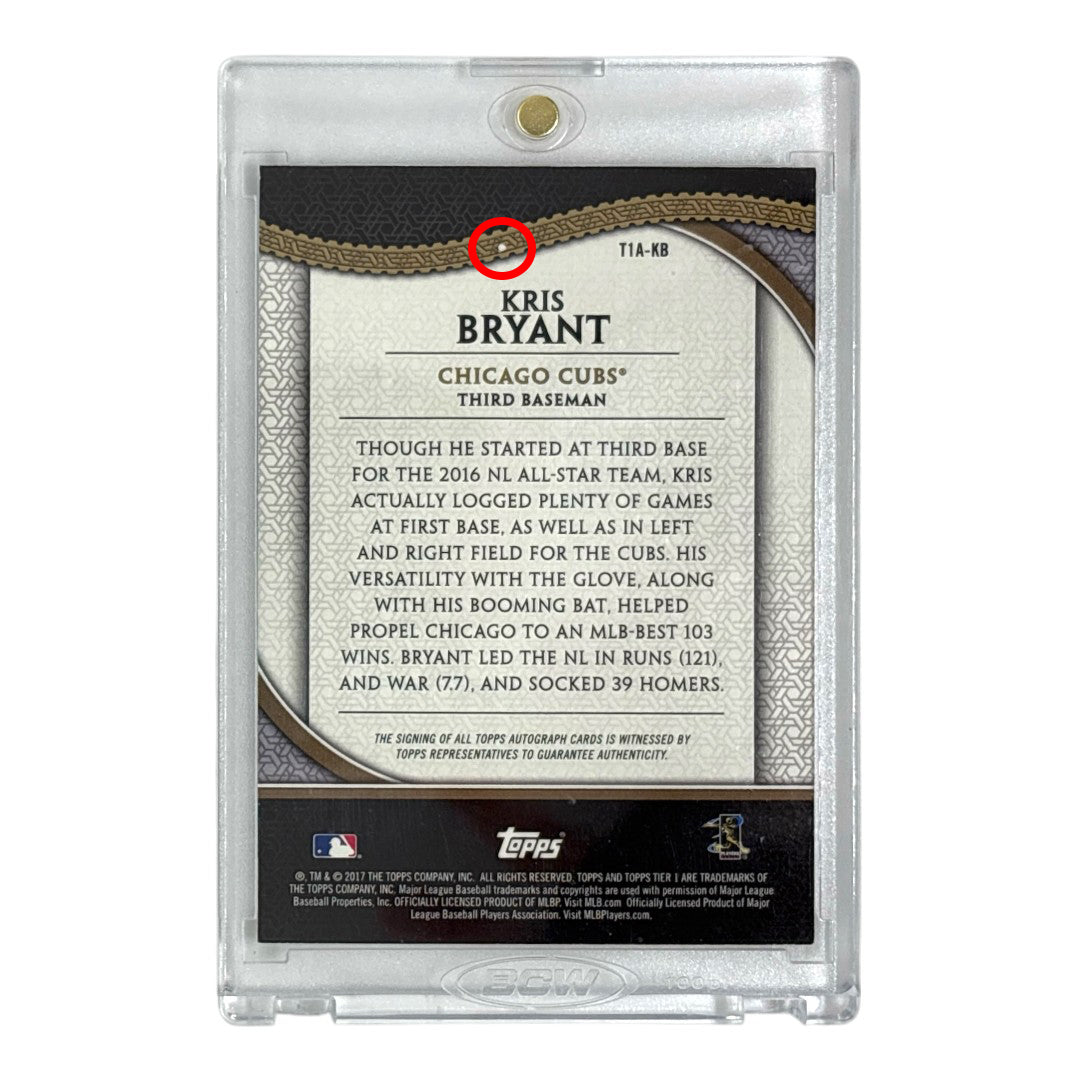 TOPPS MLBカード TIER ONE KRIS BRYANT CHICAGO CUBS /10 #T1A-KB 中古 IT1