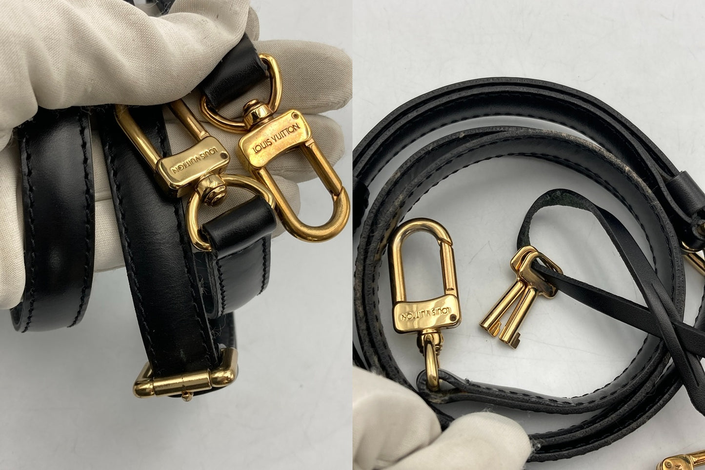 LOUIS VUITTON ルイヴィトン エピ モンソー セカンドバッグ 2way ショルダー ノワール/ブラック M52122 中古 D4