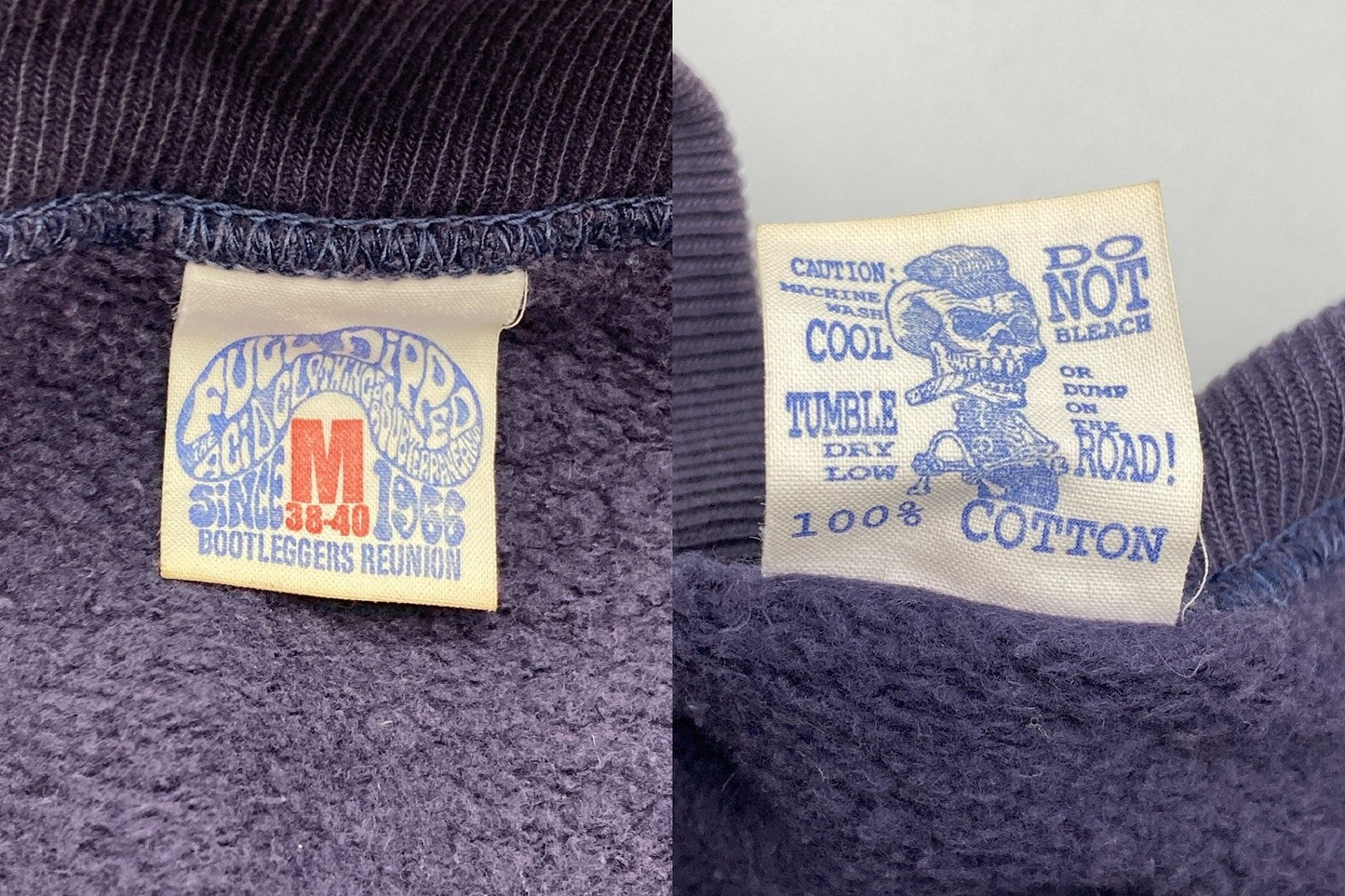 BOOTLEGGERS REUNION ブートレガーズ リユニオン PONTIAC ジップアップ スウェット ネイビー サイズM メンズ 中古 D4