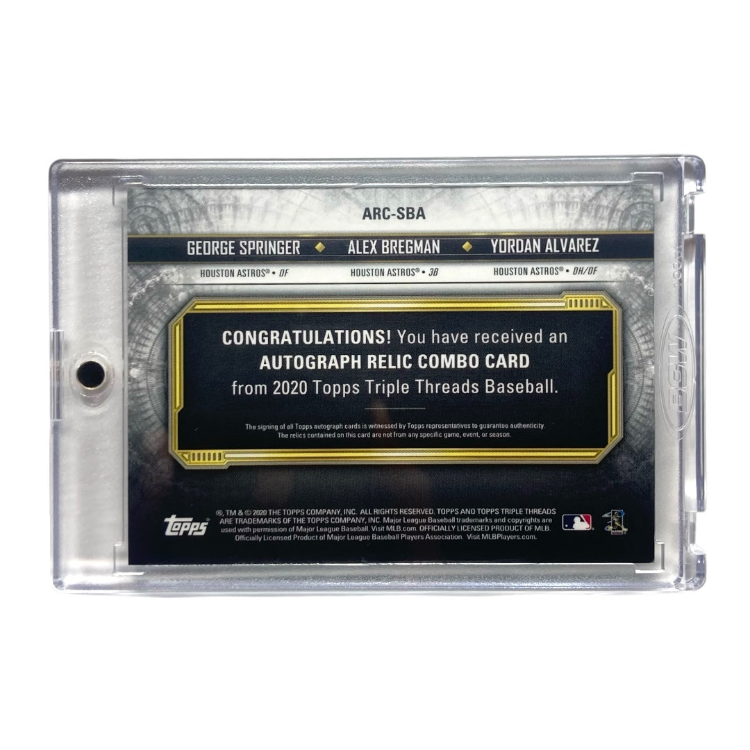TOPPS MLBカード TRIPLE THREADS GEORGE SPRINGER ALEX BREGMAN YORDAN ALVAREZ ASTROS 15/18 #ARC-SBA 中古 IT2