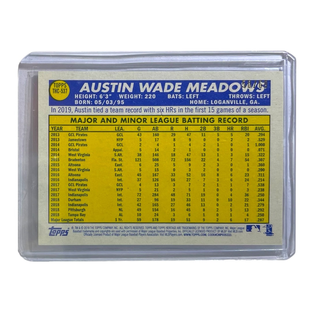 TOPPS MLBカード HERITAGE AUSTIN MEADOWS RAYS /69 #THC-537 中古 IT2