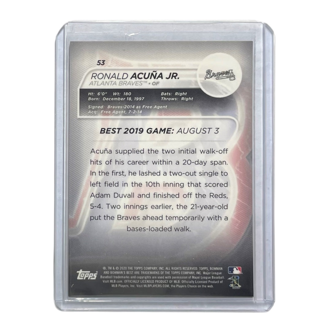 TOPPS MLBカード BOWMAN'S BEST RONALD ACUNA JR. ATLANTA BRAVES /150 #53 中古 IT2