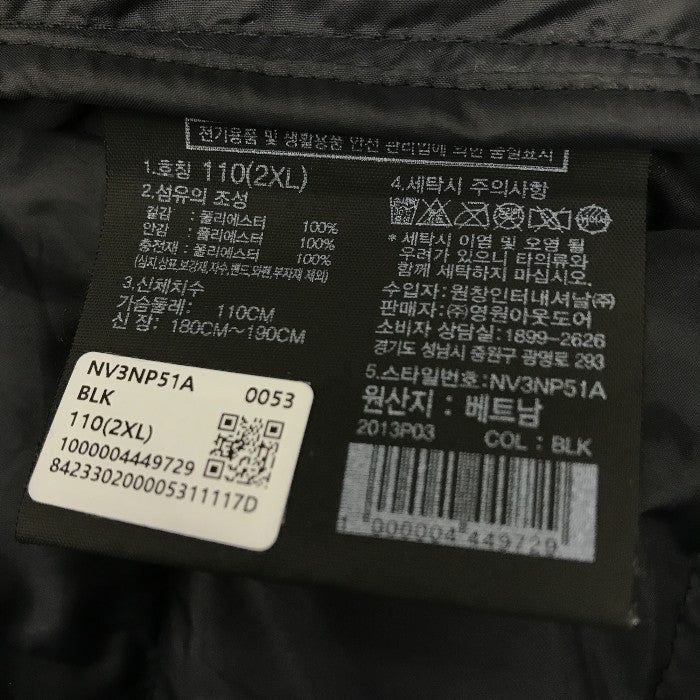 THE NORTH FACE ザノースフェイス ベスト メンズ 中綿 メカニカルストレッチ 軽量 ウォッシャブル ブラック 2XL NV3NP51A 中古 T1