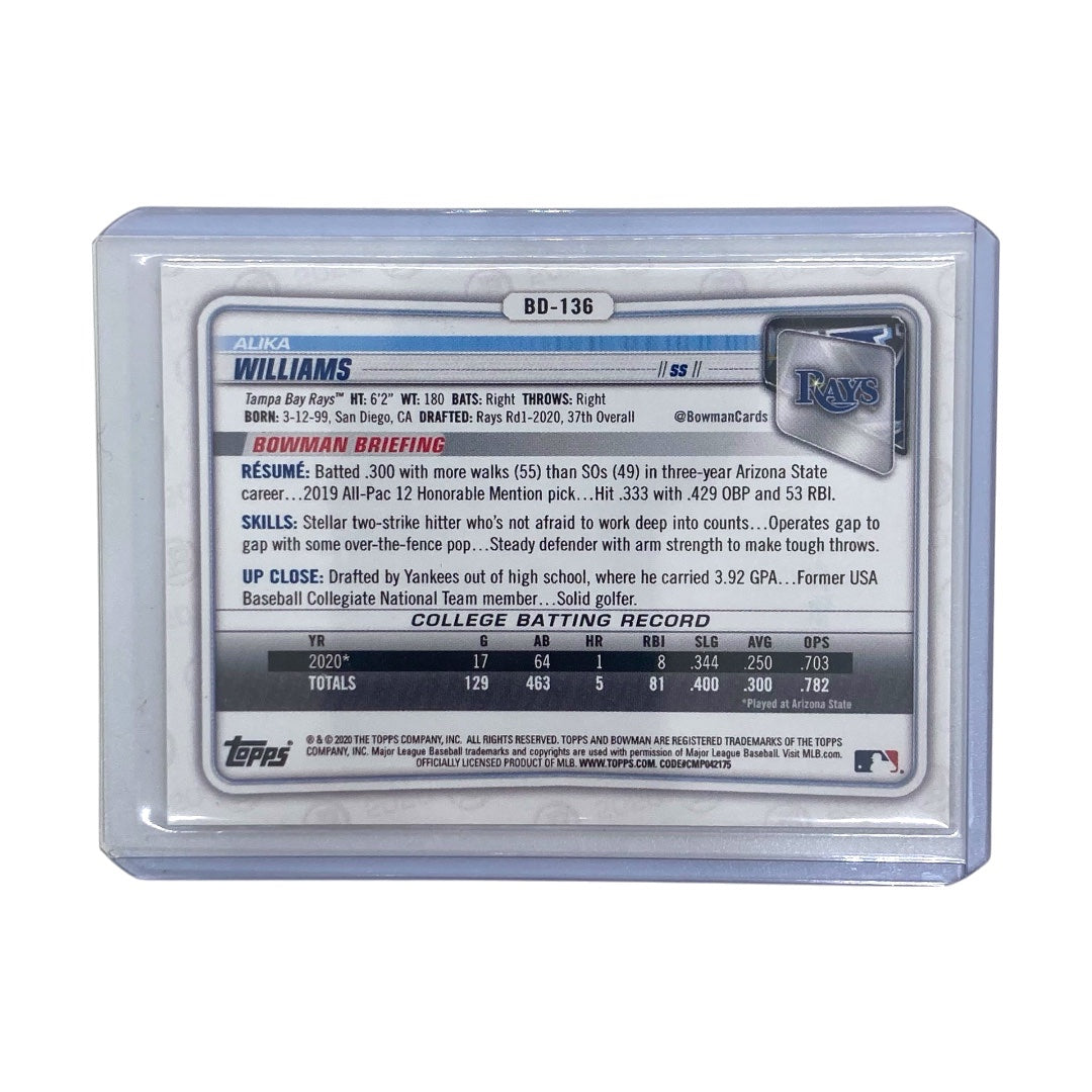 TOPPS MLBカード BOWMAN ALIKA WILLIAMS RAYS 6/50 #BD-136 中古 IT2