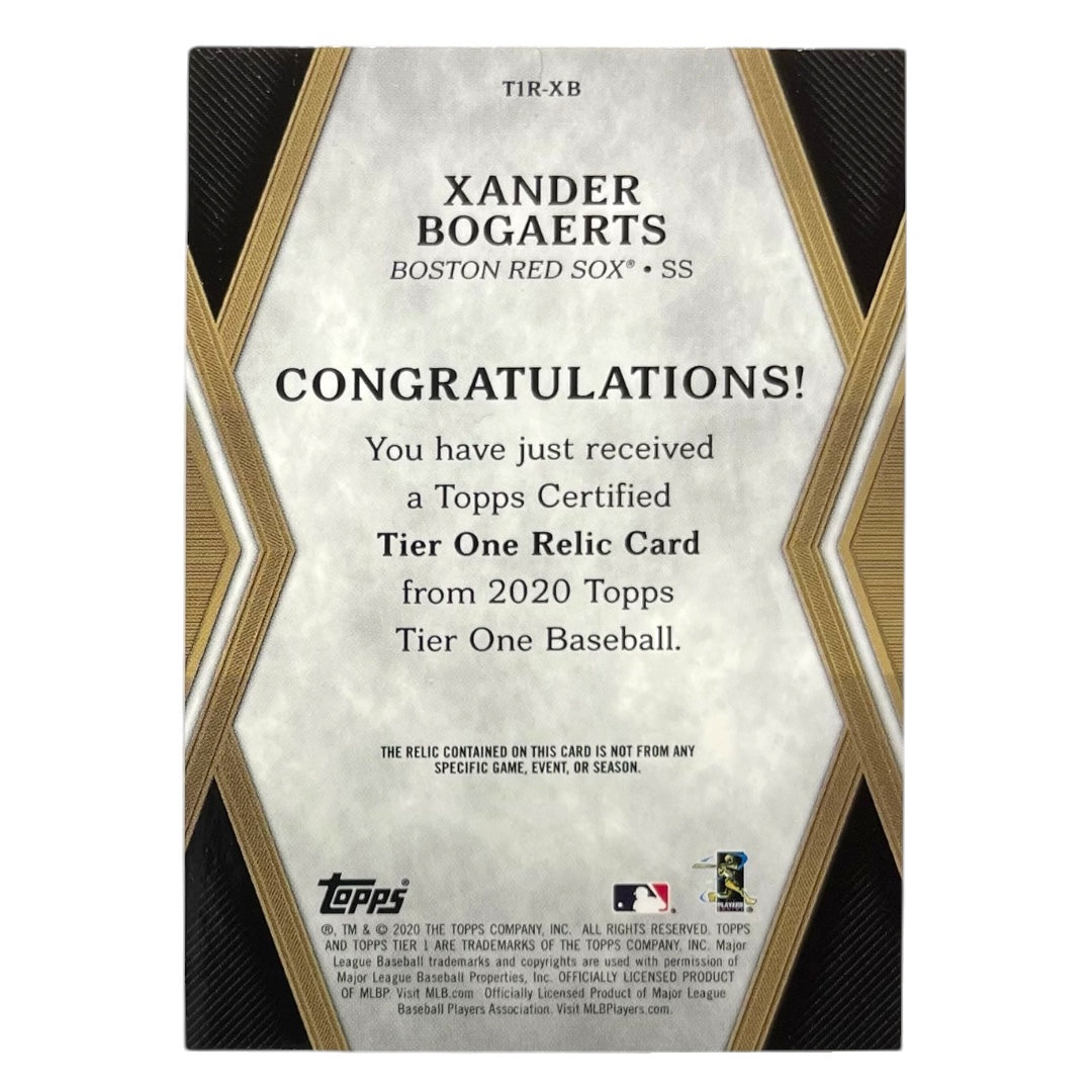 TOPPS MLBカード TIER 1 XANDER BOGAERTS BOSTON RED SOX /395 #T1R-XB 中古 IT2