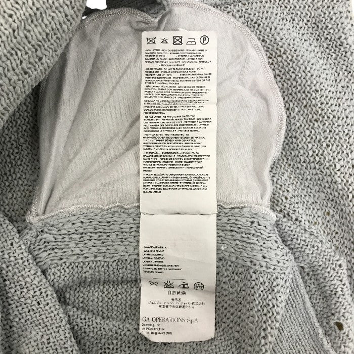 EMPORIO ARMAN エンポリオアルマーニ カーディガン ハイネック ボタン ライトグレー サイズ44 中古 N1