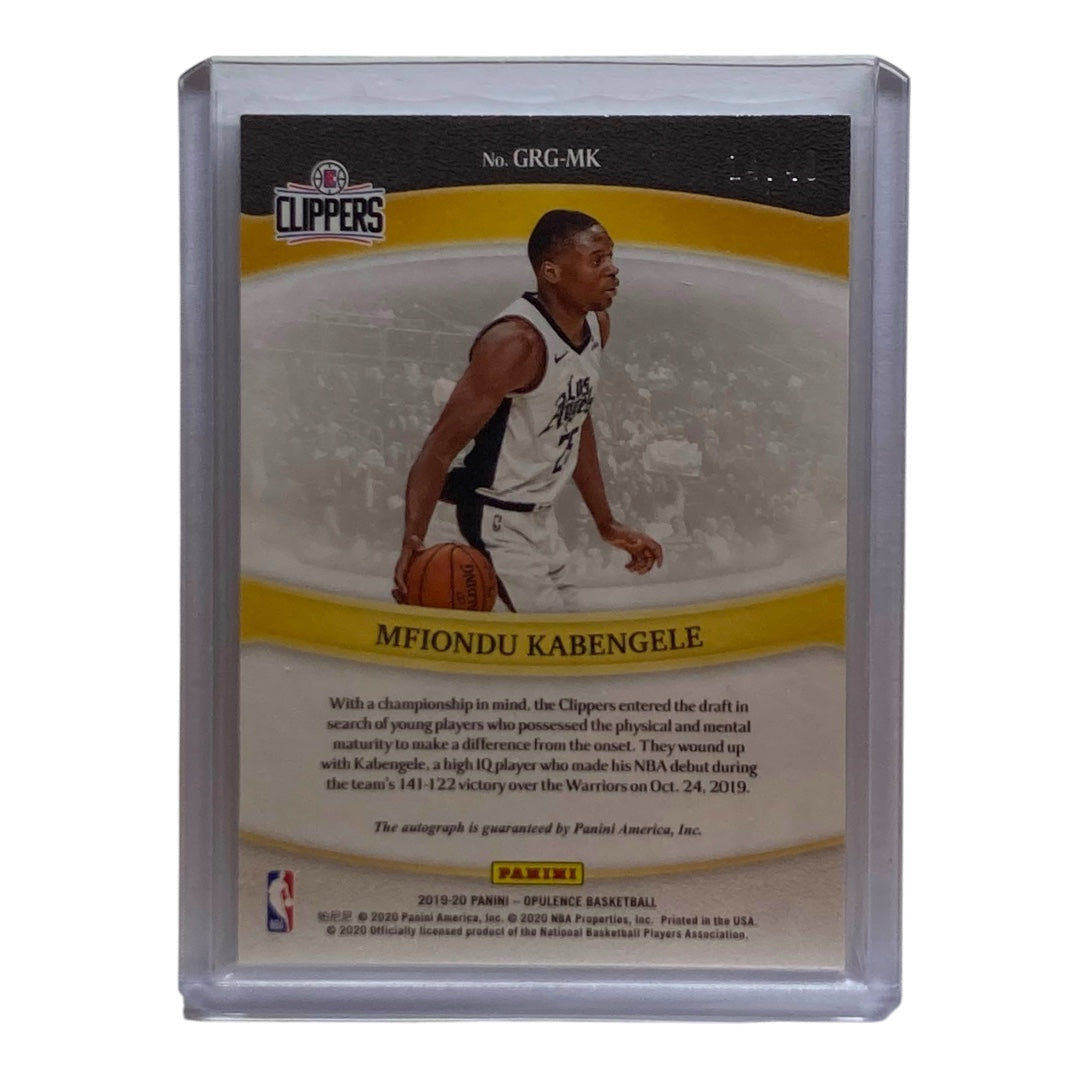 PANINI NBAカード OPULENCE MFIONDU KABENGELE CLIPPERS 14/49 #GRG-MK 中古 IT2