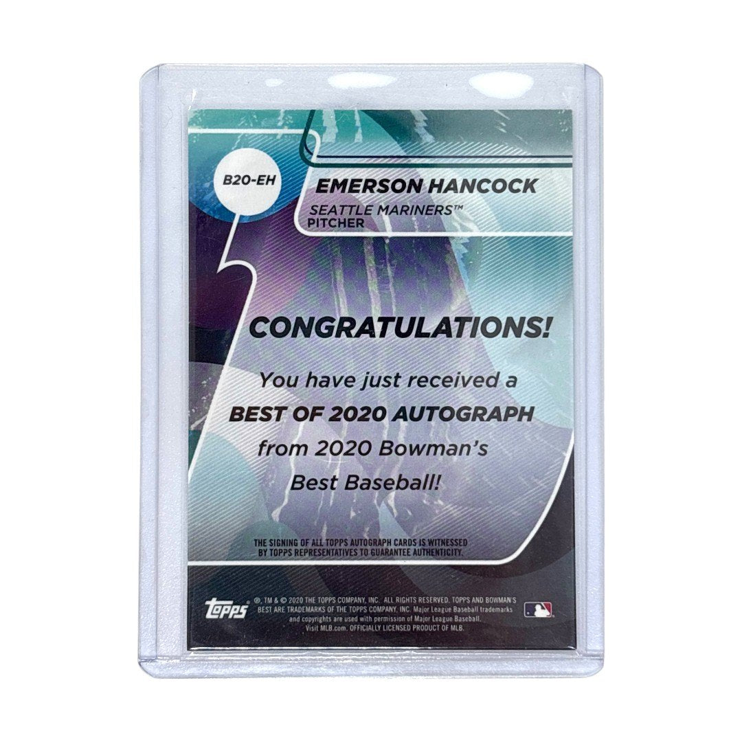 TOPPS MLBカード BOWMAN'S BEST EMERSON HANCOCK SEATTLE MARINERS #B20-EH 中古 IT1