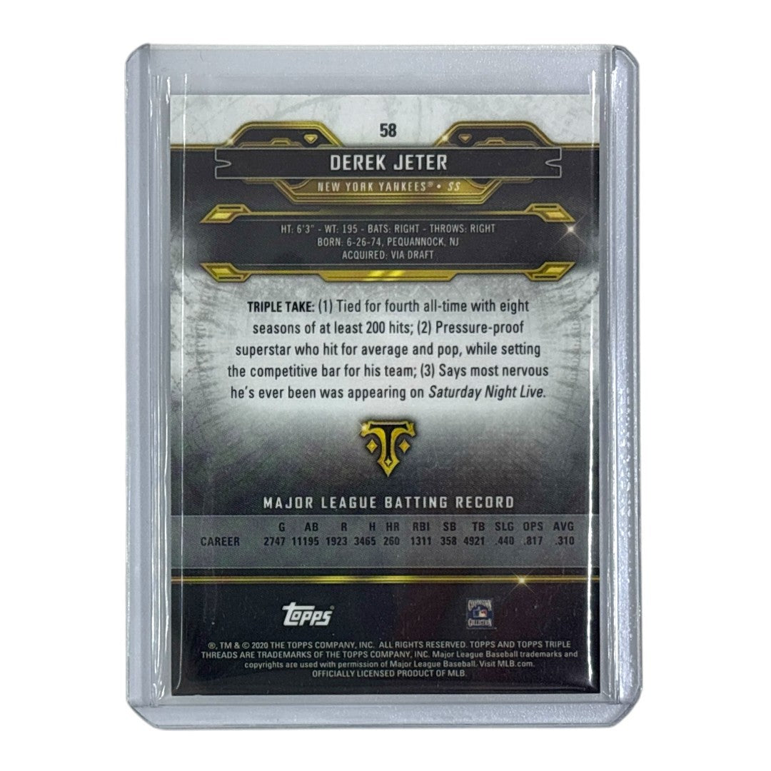 TOPPS MLBカード TRIPLE THREADS DEREK JETER NEW YORK YANKEES /50 #58 中古 IT1