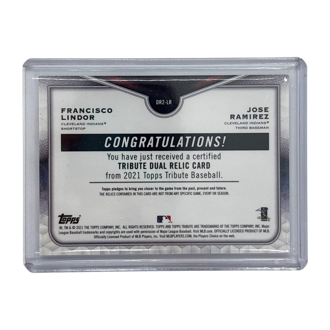 TOPPS MLBカード TRIBUTE FRANCISCO LINDOR JOSE RAMIREZ CLEVELAND INDIANS 24/50 #DR2-LR 中古 IT1