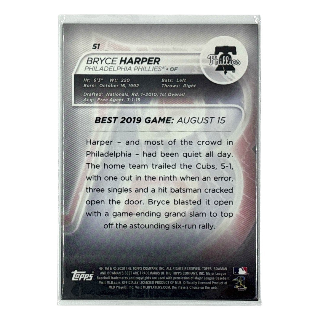 TOPPS MLBカード BOWMAN'S BEST BRYCE HARPER PHILADELPHIA PHILLIES /99 #51 中古 IT1