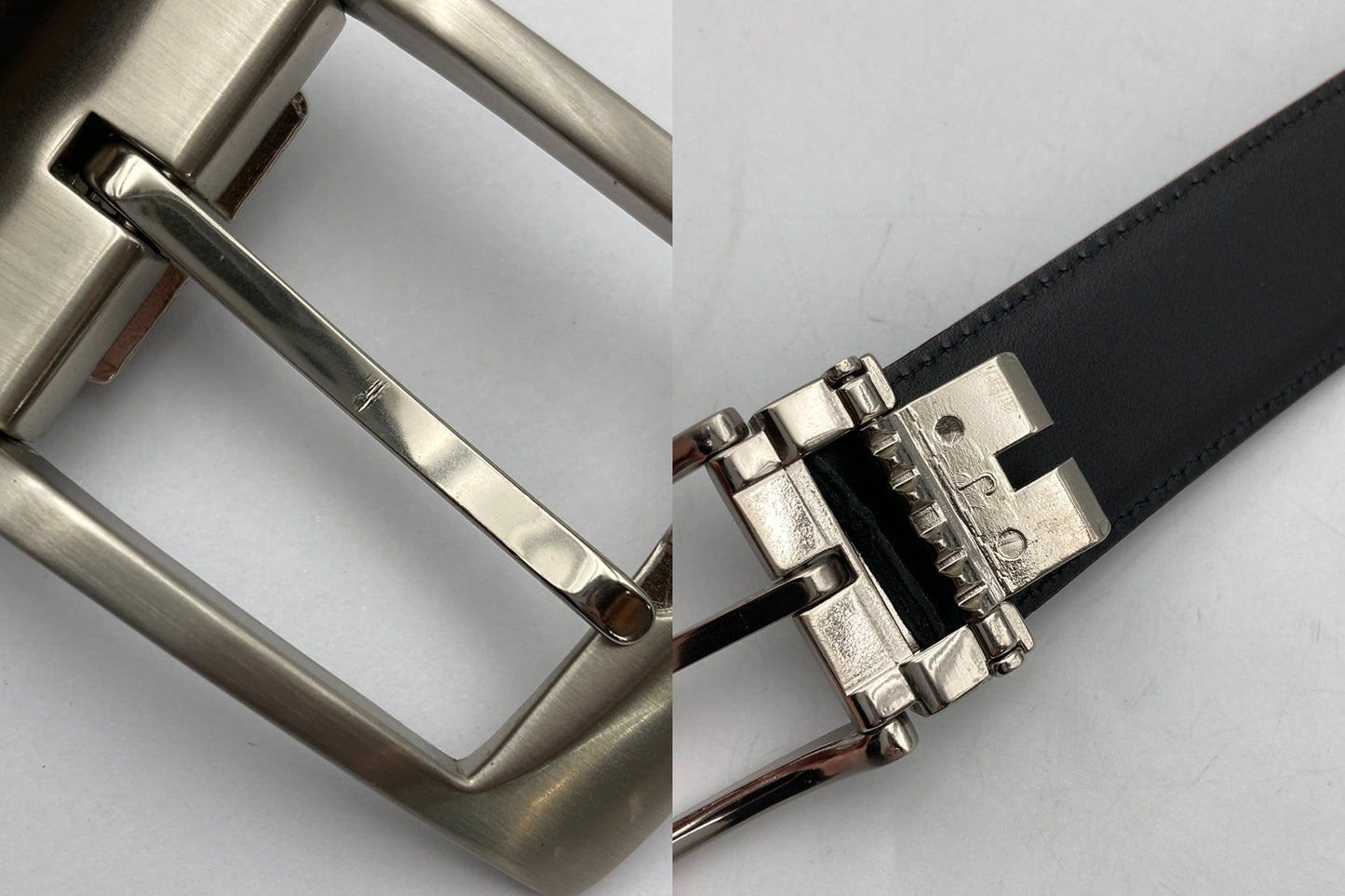 BURBERRY BLACK LABEL バーバリーブラックレーベル バックル レザーベルト メンズ 中古 D4