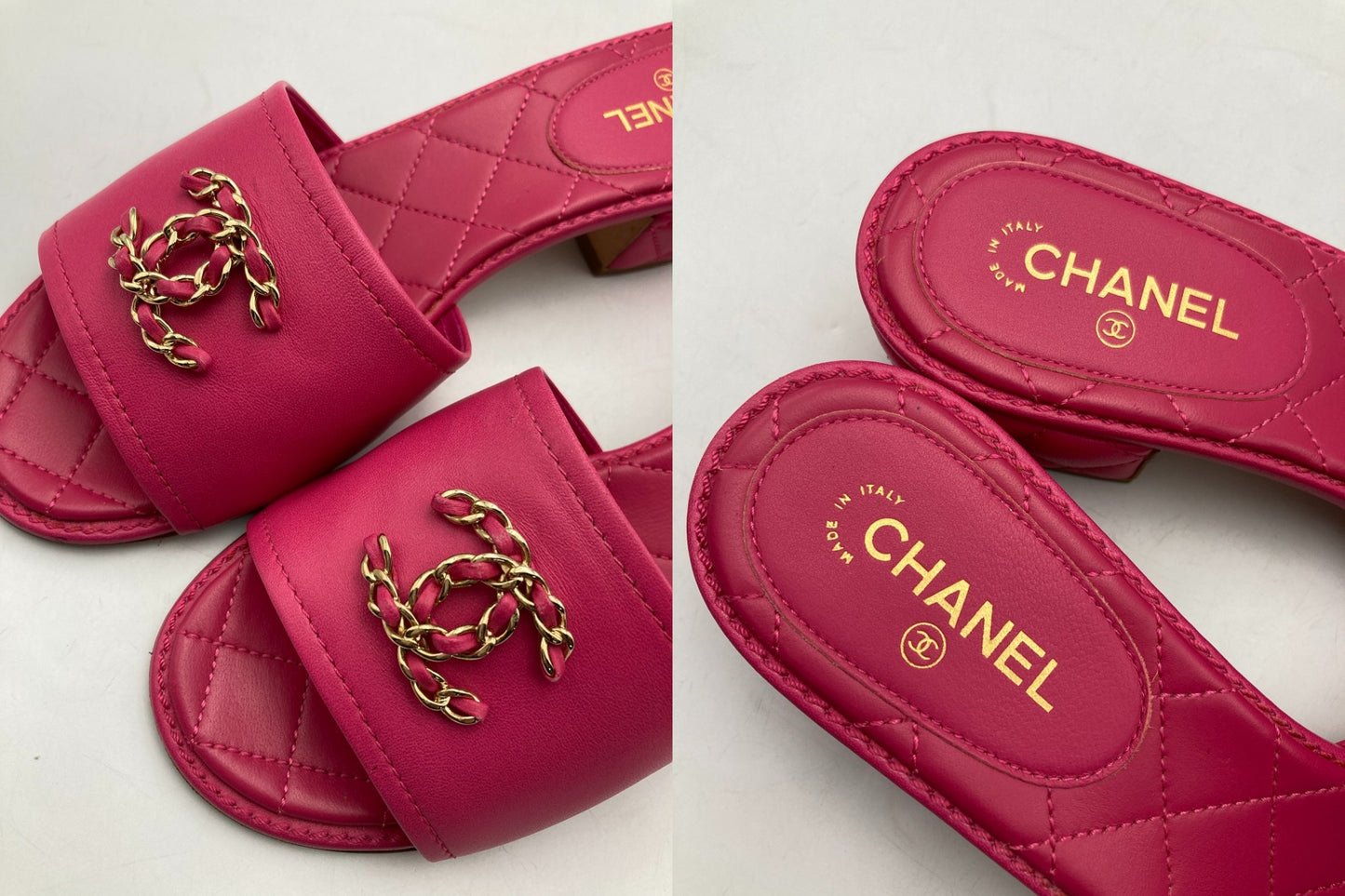 CHANEL シャネル マトラッセ ラムスキン ミュール G31461 サイズ37 中古 D4