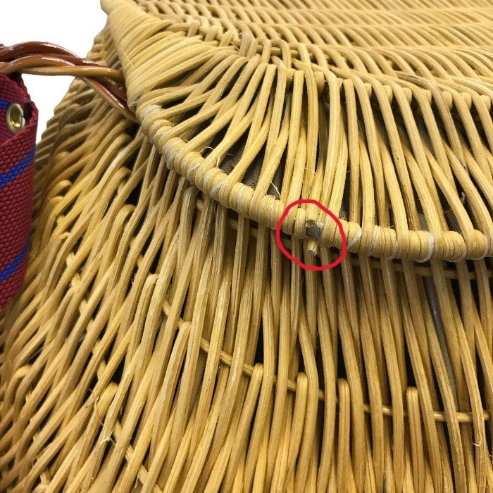 SOFIE DHOORE ソフィードール ショルダーバッグ レディース 夏 カゴ ベージュ ラタンショルダー リボン バイカラー 中古 M1