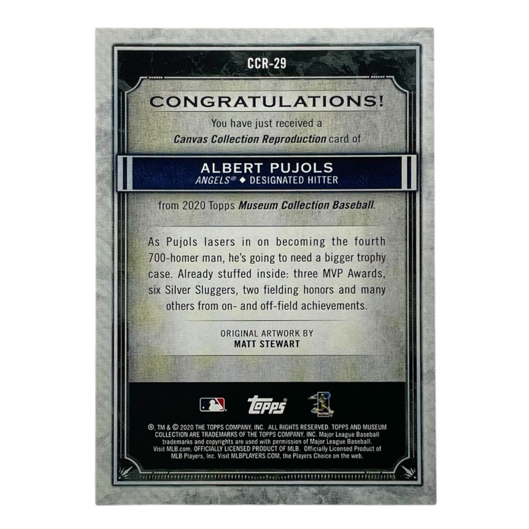 TOPPS MLBカード MUSEUM COLLECTION ALBERT PUJOLS ANGELS #CCR-29 中古 IT2