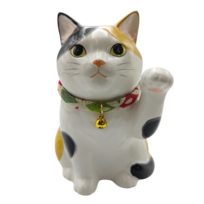 未使用品 薬師窯 YAKUSHIGAMA うちの招き猫 みけ 7876 中古 H4