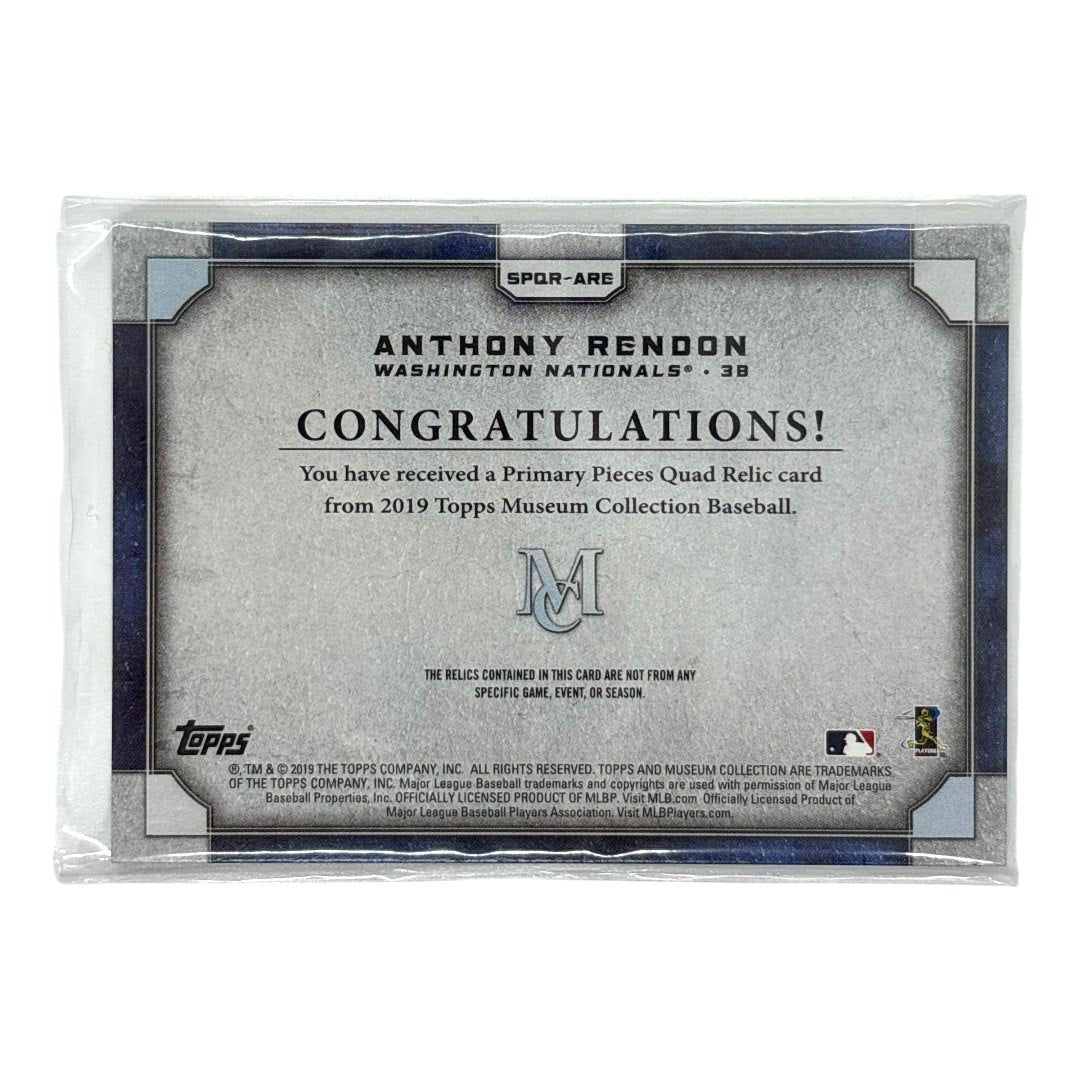 TOPPS MLBカード MUSEUM COLLECTION ANTHONY RENDON WASHINGTON NATIONALS 17/25 #SPQR-ARE 中古 IT1