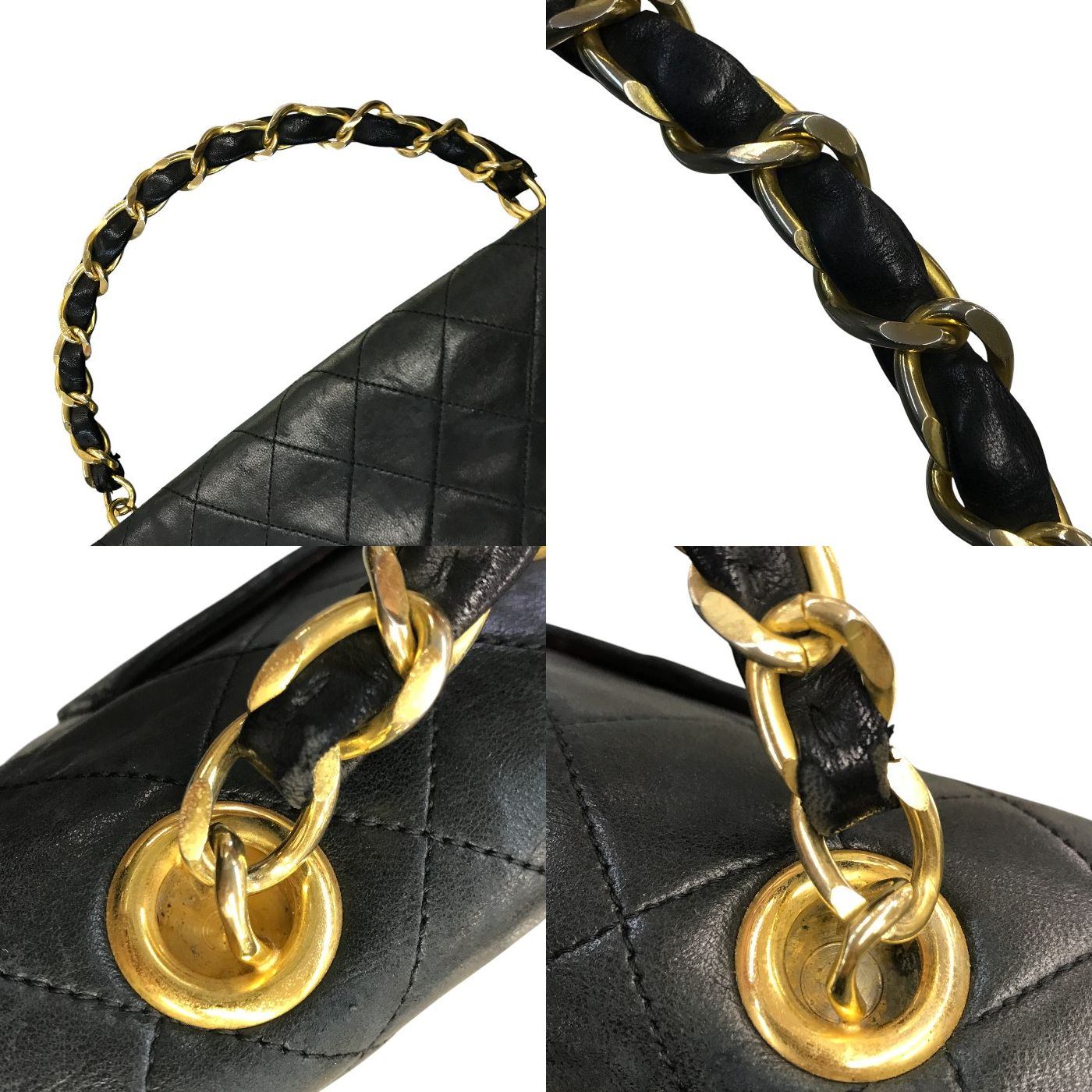 CHANEL シャネル マトラッセ25 ハンドバッグ レディース チェーン ゴールド金具 ヴィンテージ 80年代 ブラック 中古 T1