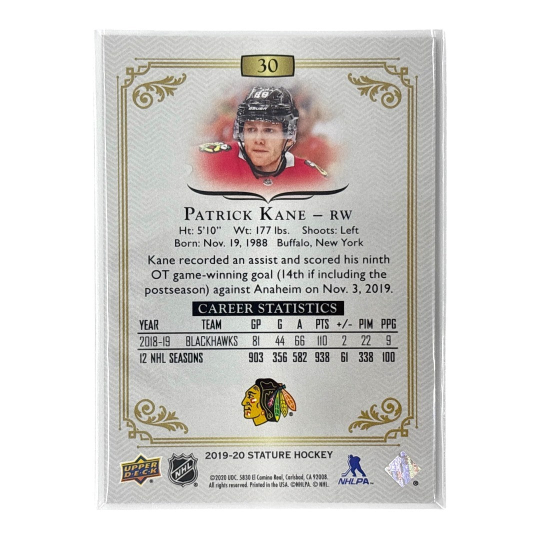 UPPER DECK NHLカード STATURE PATRICK KANE BLACKHAWKS 47/75 #30 中古 IT1