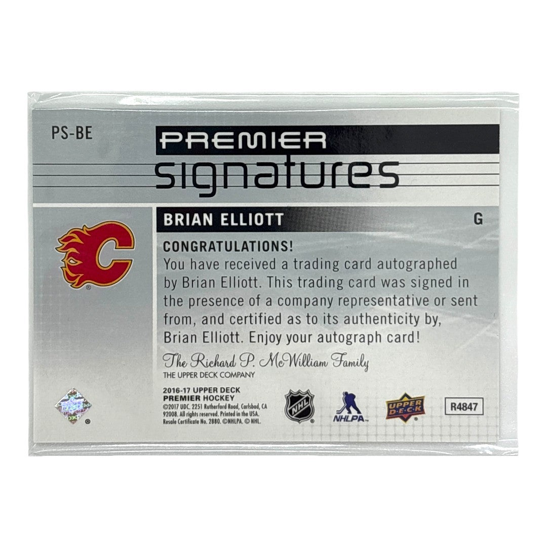 UPPER DECK NHLカード PREMIER BRIAN ELLIOTT FLAMES #PS-BE 中古 IT1