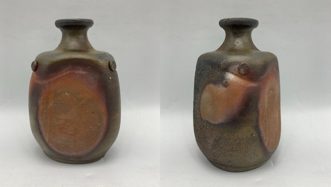 備前焼 馬場祥輔 徳利 ぐい呑み 中古 D4