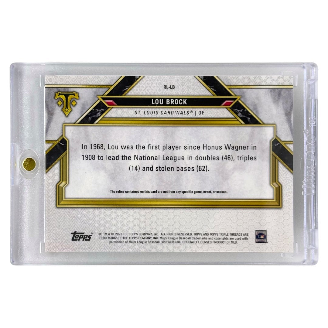 TOPPS MLBカード TRIPLE THREADS LOU BROCK ST. LOUIS CARDINALS /9 #RL-LB 中古 IT1