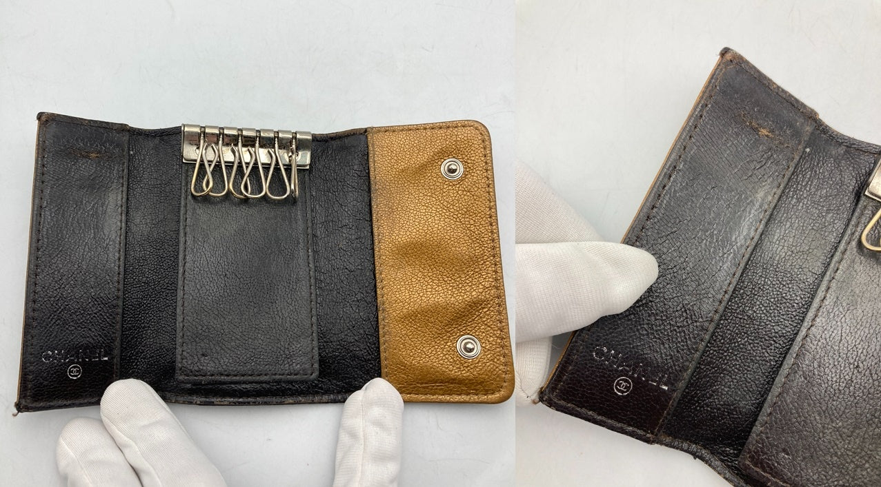 CHANEL シャネル ビコローレ キーケース 6連 中古 D4