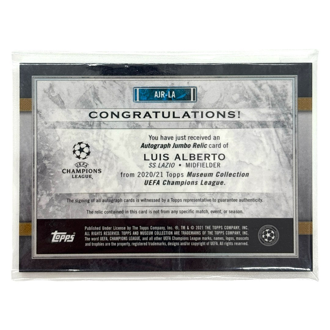 TOPPS サッカーカード MUSEUM COLLECTION LUIS ALBERTO LAZIO 38/75 #AJR-LA 中古 IT1